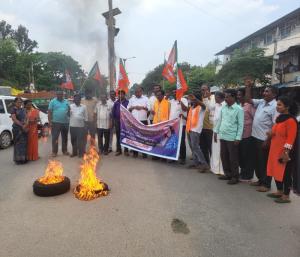 ಶಿರಾ : ಸುಹಾಸ್ ಶೆಟ್ಟಿ ಹತ್ಯೆ ಖಂಡಿಸಿ ಶಿರಾದಲ್ಲಿ ಬಿಜೆಪಿ ಪ್ರತಿಭಟನೆ