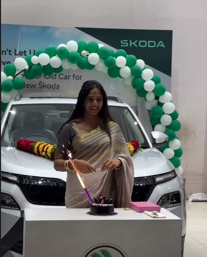 Bhavya Gowda Buys New Car