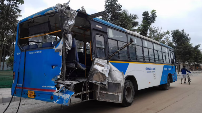 BMTC-bus-hits-train-in-Sadaramangala