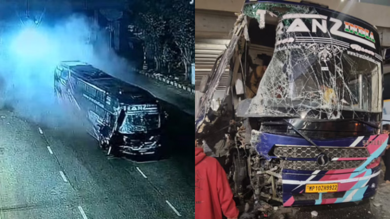 Sleeper-bus-crashes-into-Devanahalli-toll-booth