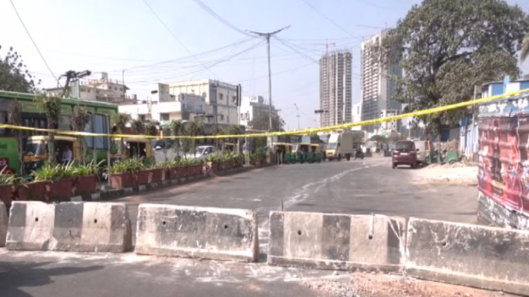 White-Taping-Majestic-Malleshwar-road-closed-for-3-months-Bengaluru