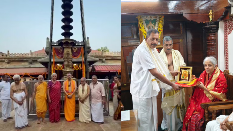 Nirmala-Sitharaman-visits-Kollur-Mookambika-Temple-
