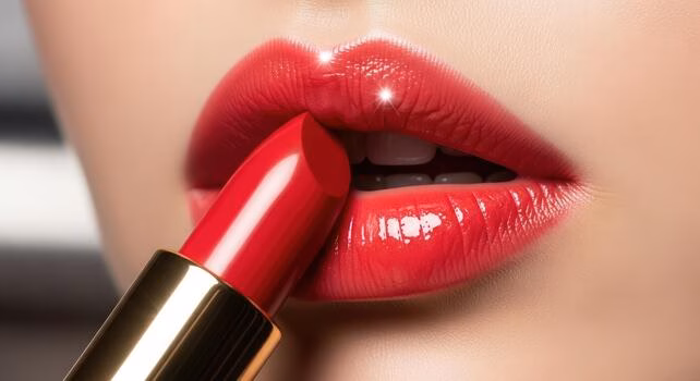 close-up-of-a-woman-s-lips-applying-vibrant-red-lipstick-showcasing-beauty-and-glamour-in-a-detailed-portrait-photo