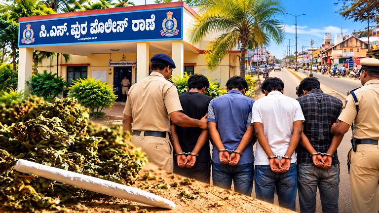Police Bust Outside Indian Station