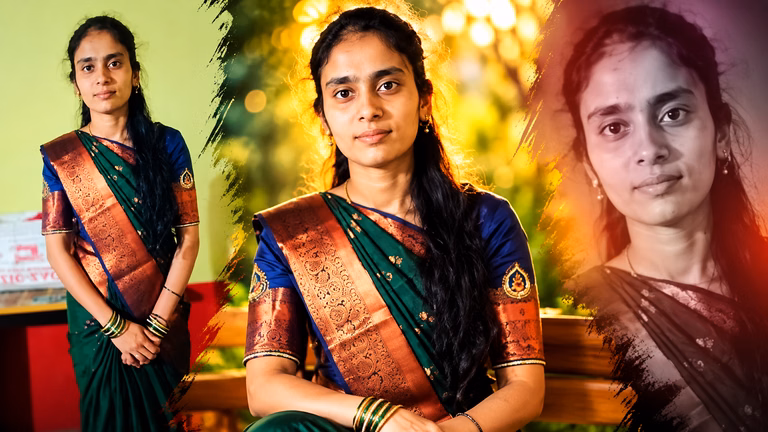 Vibrant Sari Portrait Montage